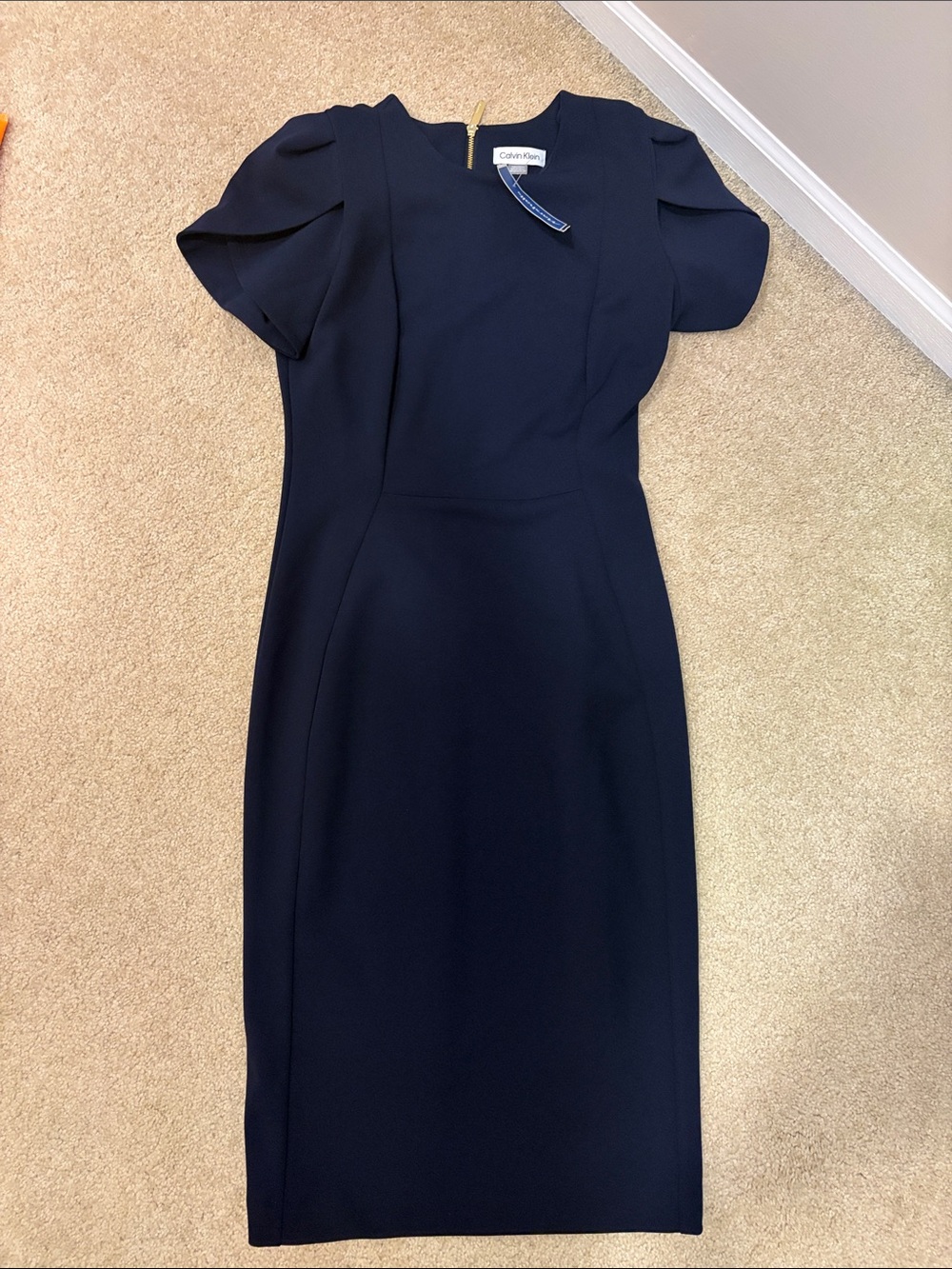 Calvin Klein Navy Midi Dress, size 2